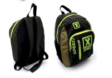 XPEED Back Pack Bag Heavy Duty Textured Nylon Three Compartments Padded Adjustable Straps for Gym & Sports