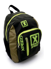 XPEED Back Pack Bag Heavy Duty Textured Nylon Three Compartments Padded Adjustable Straps for Gym & Sports