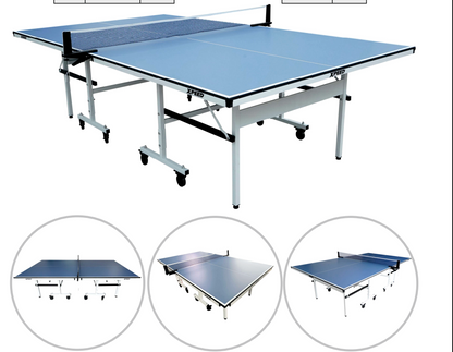 XPEED Folding Table Tennis Table Indoor Powder Coated Steel Legs Foldable Removable Net for Home & Club Play
