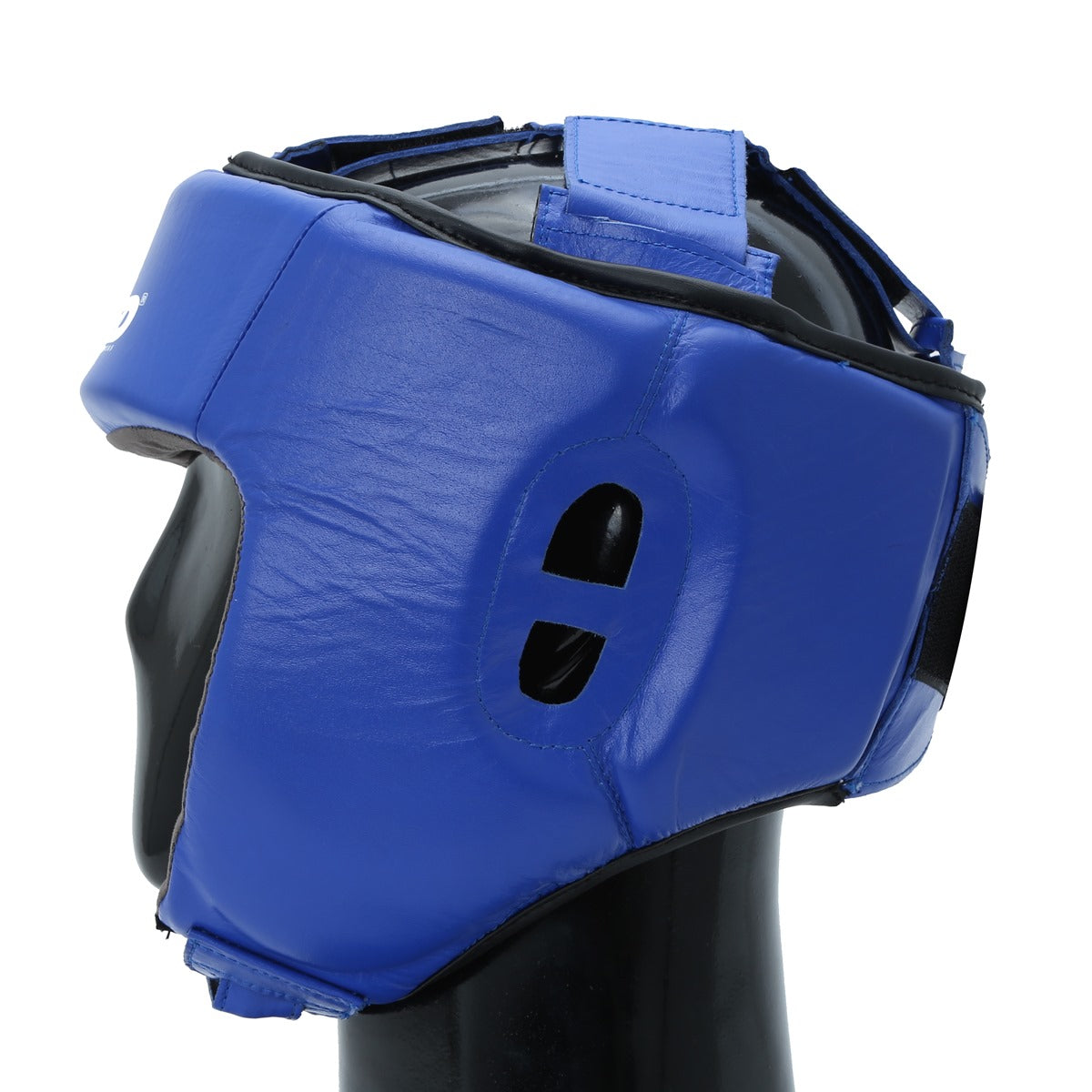 Xpeed XP103 contest headguard made of professional leather, BFI approved boxing head protector with padded interior and adjustable strap.