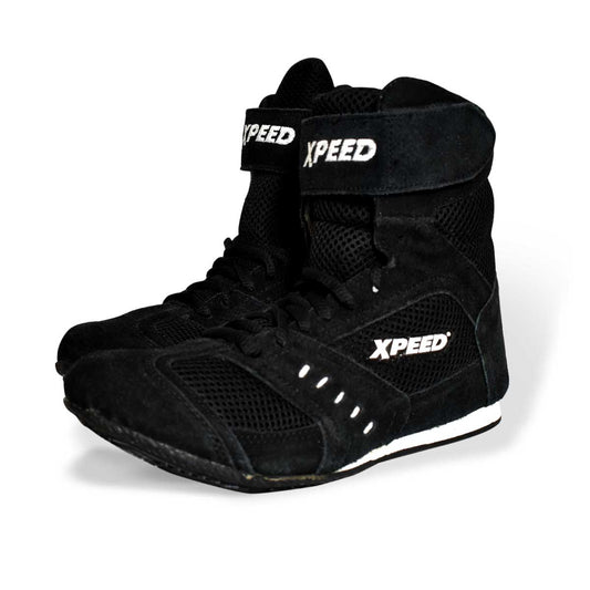 Xpeed XP106 Low-Top Boxing Shoes – Breathable Mesh & Suede Professional Ring Footwear