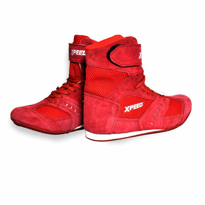 Xpeed XP106 Low-Top Boxing Shoes – Breathable Mesh & Suede Professional Ring Footwear