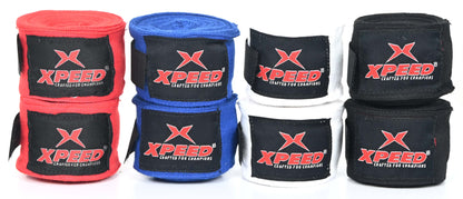 Xpeed XP107 Elastic/Nylon Handwraps – Essential Wrist & Knuckle Protection for Combat Sports