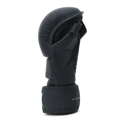 Green Xpeed XP1504 MMA gloves designed for striking and grappling, featuring durable padding and secure wrist support.