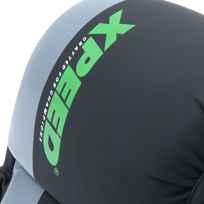 Green Xpeed XP1504 MMA gloves for grappling training, featuring padded design and secure wrist straps for combat sports.
