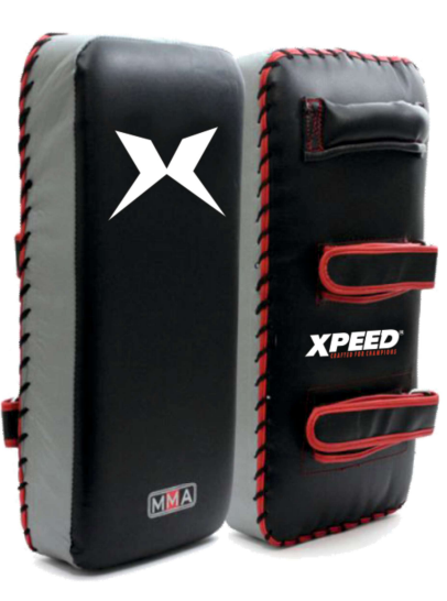 Xpeed XP1602 curved and straight Thai coaching shield, martial arts equipment, used for training and striking practice.