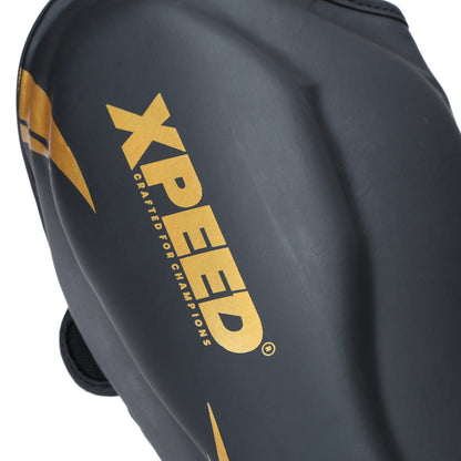 Golden Xpeed XP1806 MMA shin pad with premium PU material, designed for martial arts and combat sports training.
