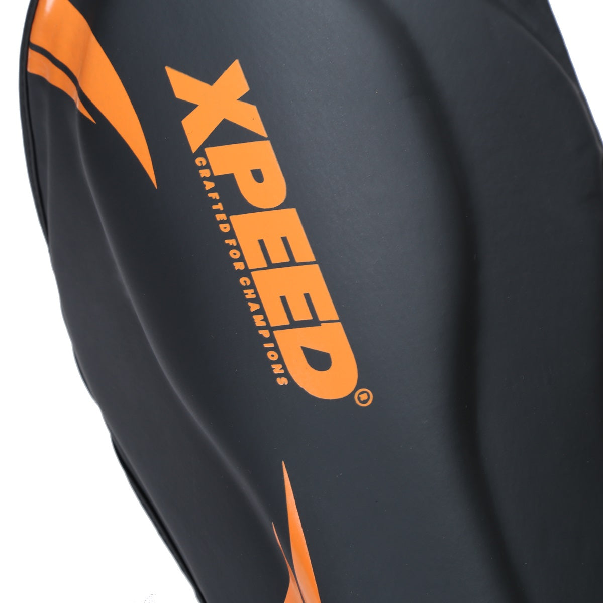 Orange Xpeed XP1806 Shin Pad for MMA and martial arts, made with durable premium PU material, designed for protection during training.