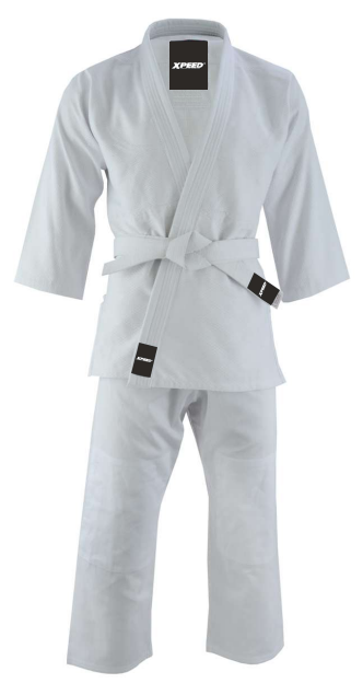 XPEED XP1907 Judo Champion Suit with belt, 300 GSM poly cotton contest Gi, displayed on a plain background.