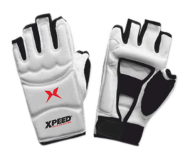 XPEED XP2003 Taekwondo sparring gloves with open palms, high-quality PU material, designed for protective martial arts training.