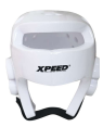 XPEED XP2467 Taekwondo headguard showing professional protective gear with padded design for training and competition safety