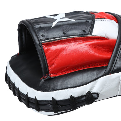 Xpeed XP2474 Boon Pad leather focus mitts made from premium cowhide leather for professional boxing training.