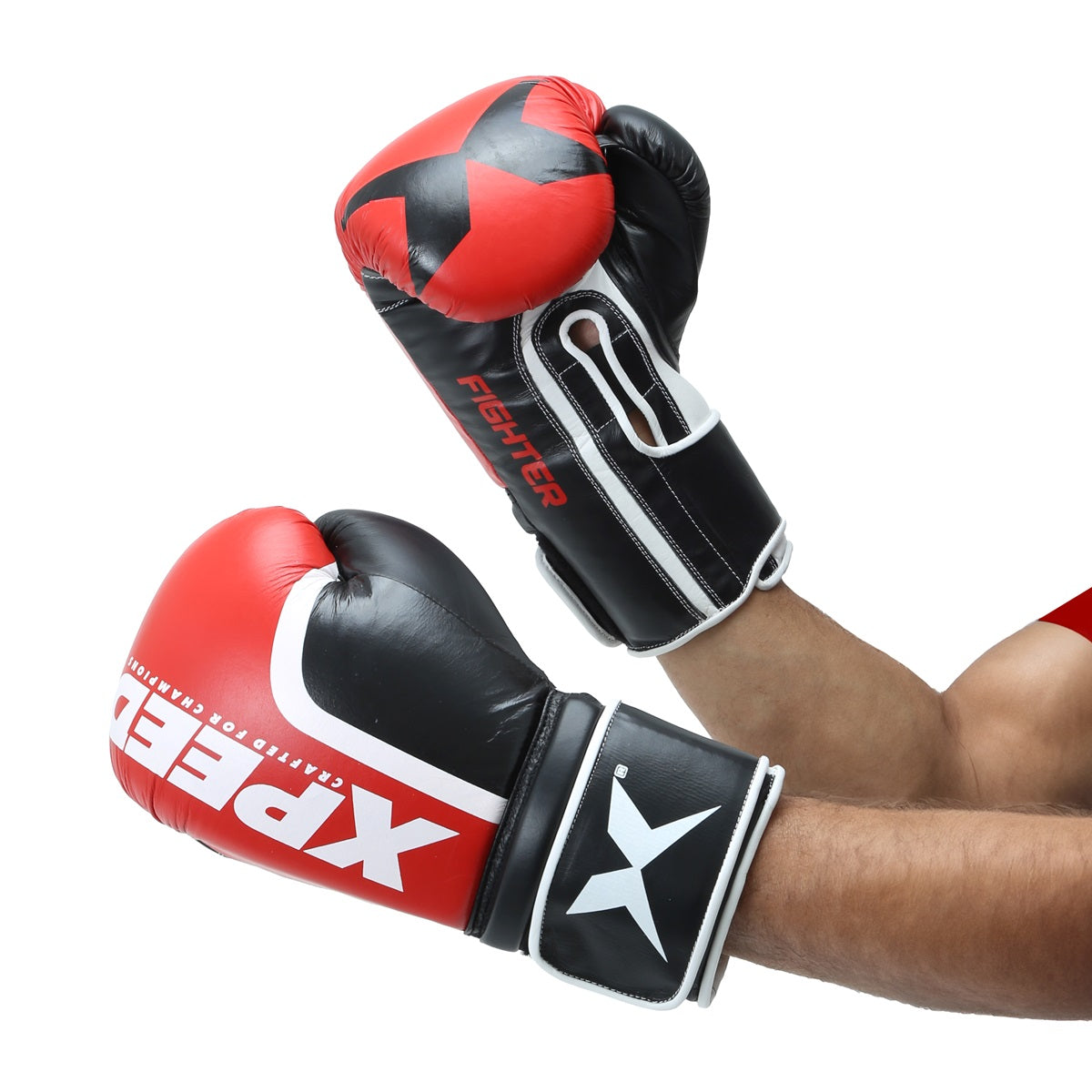 Xpeed XP2486 Fighter boxing gloves made of premium buffalo leather with IMF 2.0 technology, designed for training and competition.