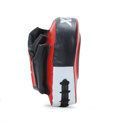 Xpeed XP2488 Fighter Boon Pad with professional goat leather and GelTech for boxing training, focused on mitts and padding.