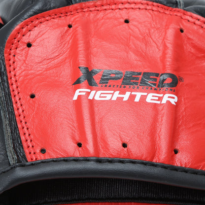 Xpeed XP2488 Fighter Boon Pad showing professional goat leather speed mitts with GelTech padding for boxing training
