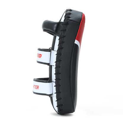 Xpeed XP2489 Fighter Thai pad used for kickboxing and MMA training, showing a durable padded strike shield with handles.