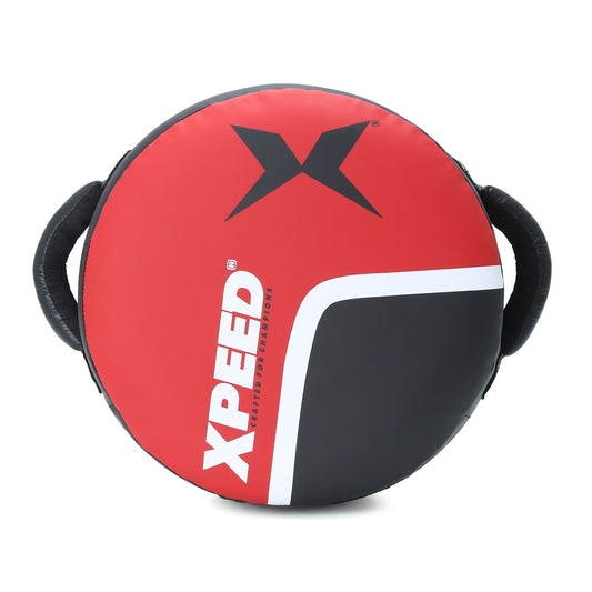 Xpeed XP2490 Fighter Round Pad, heavy-duty large diameter punch and kick shield, used for martial arts training and striking practice