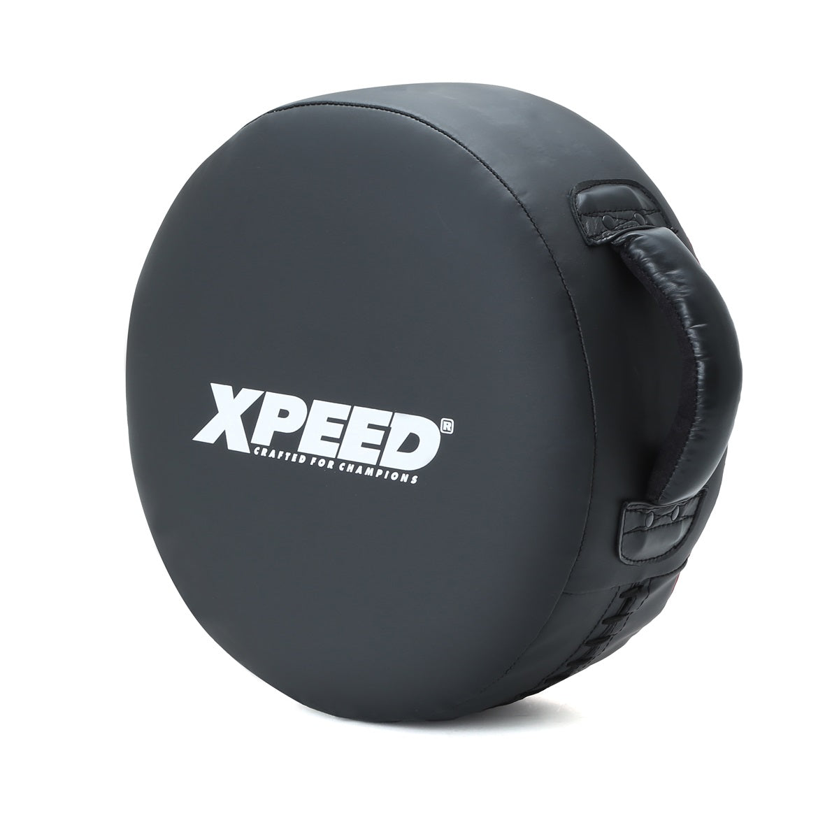 Xpeed XP2490 Fighter round pad for punching and kicking training, heavy-duty large diameter shield for martial arts training.