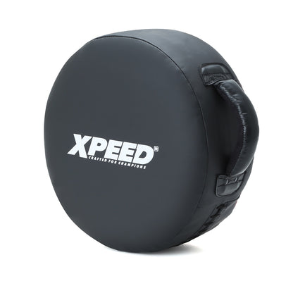 Xpeed XP2490 Fighter round pad for punching and kicking training, heavy-duty large diameter shield for martial arts training.