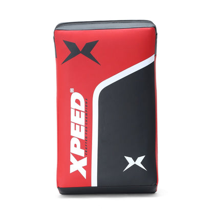 Xpeed XP2491 Fighter Strike Shield, professional curved kick and punch shield for martial arts training, with padded surface and handle grips.