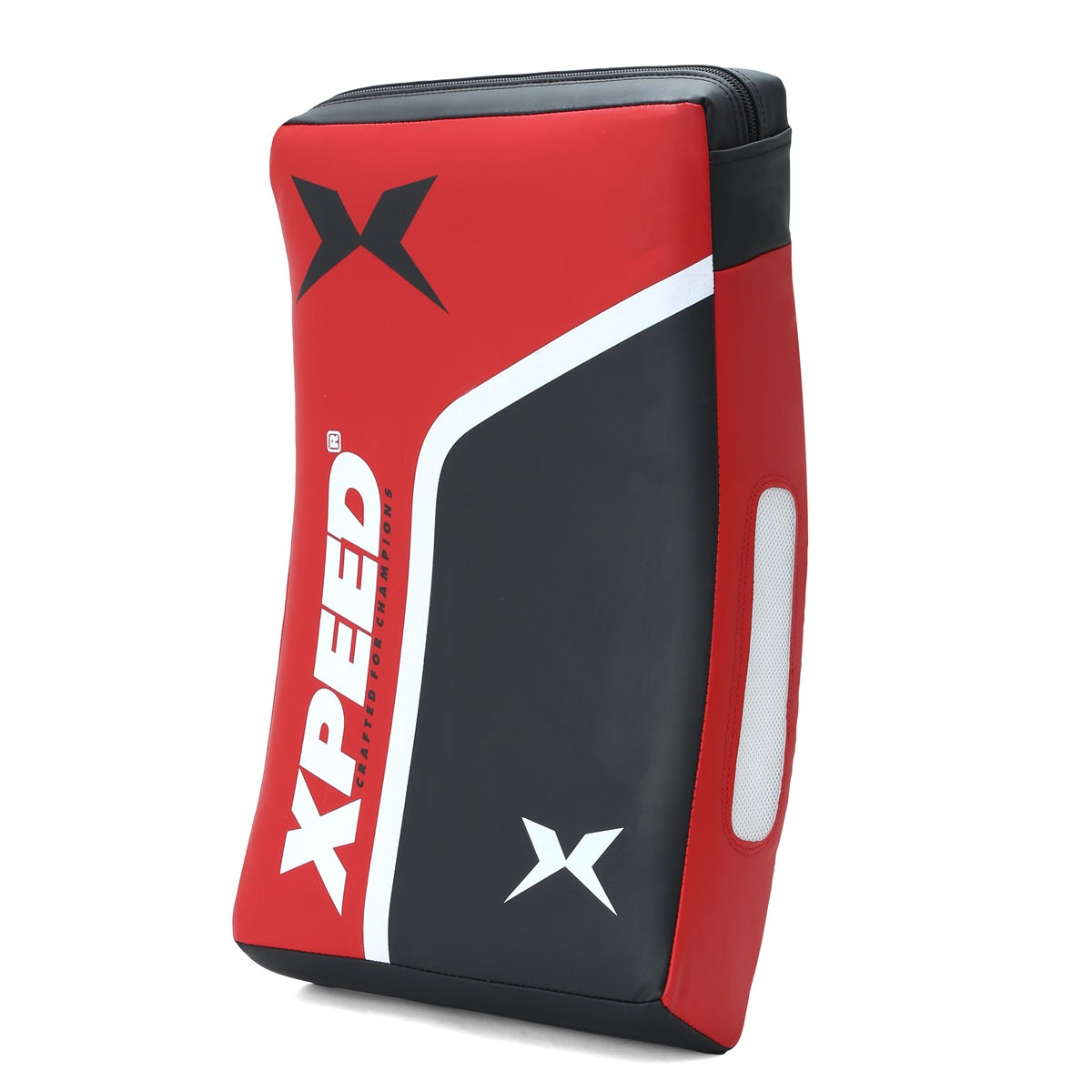 Xpeed XP2491 Fighter Strike Shield for kick and punch training, curved design with padded surface for martial arts practice.