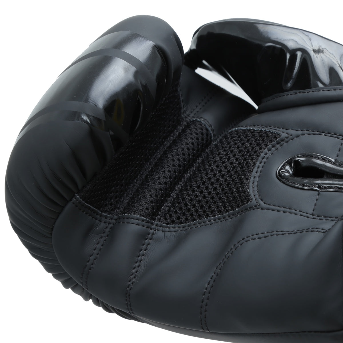 Black Xpeed XP3051 Matt PU boxing gloves for professional training and sparring, featuring padded support and secure wrist straps.