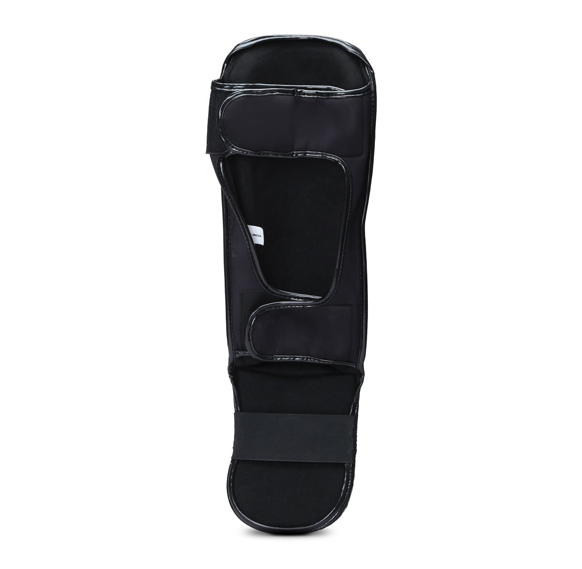 Black Xpeed XP3058 Matt PU grappling shinguard with padded design for protection during martial arts training.