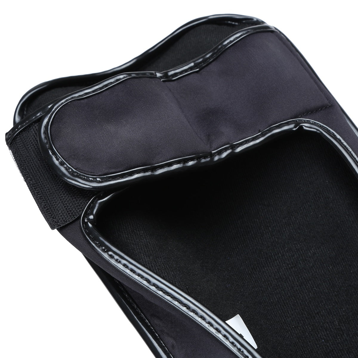 Black Xpeed XP3058 Matt PU grappling shinguard with padded protection and adjustable straps for martial arts training.