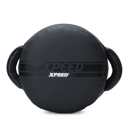 XPEED small round PU striking pad for boxing and MMA training, featuring a durable body strike shield design.