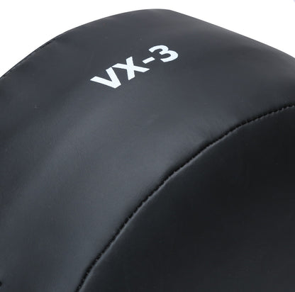 XPEED Matt PU round striking pad with small diameter, designed for boxing and MMA training, featuring durable padding and grip handles.