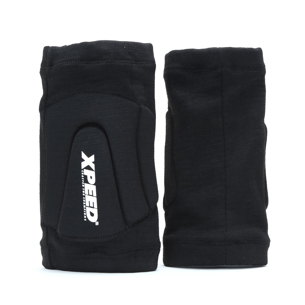 XPEED XP3068 fabric knee guard with high-density foam for sports and outdoor training, showing adjustable straps and padded support.