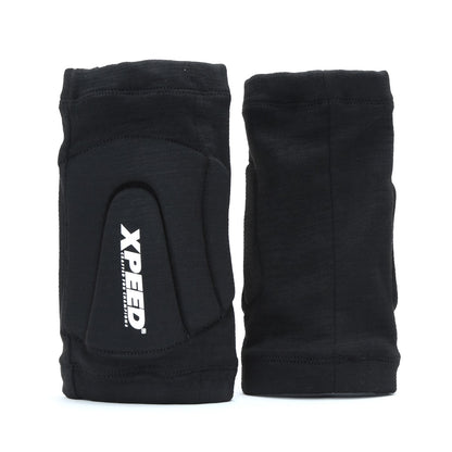 XPEED XP3068 fabric knee guard with high-density foam for sports and outdoor training, showing adjustable straps and padded support.
