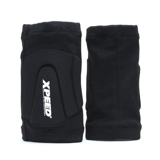 XPEED XP3068 fabric knee guard with high-density foam for sports and outdoor training, showing adjustable straps and padded support.