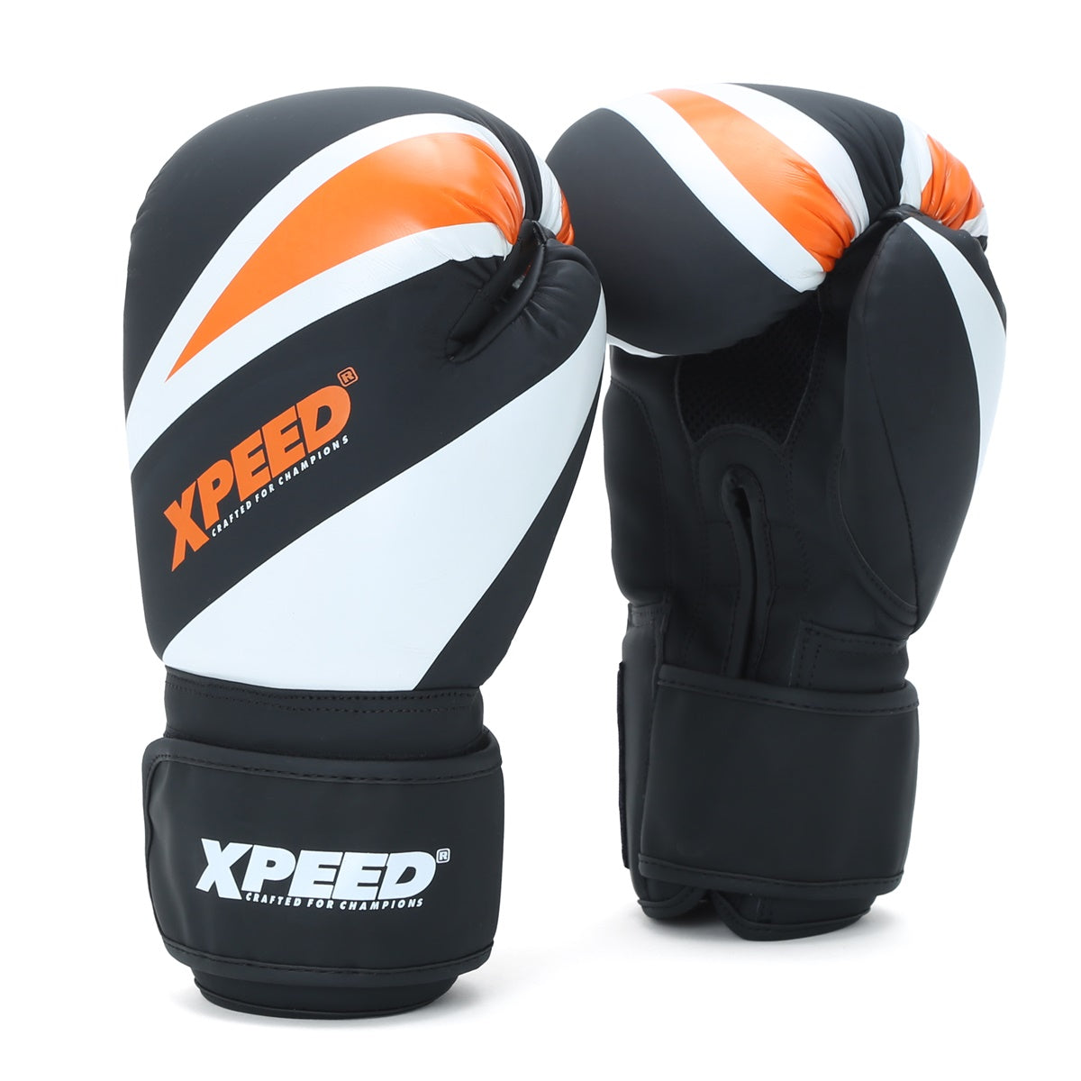 Orange XPEED PMFT XP401 boxing gloves with high-density IMF 2.0 PU material, designed for sparring and training.
