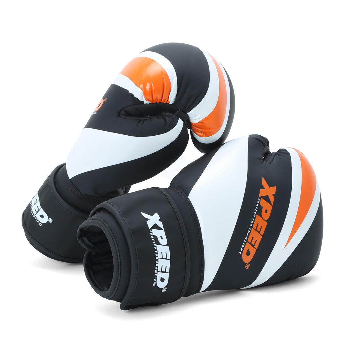 Orange XPEED PMFT XP401 boxing gloves with high-density IMF 2.0 PU padding for sparring and training.