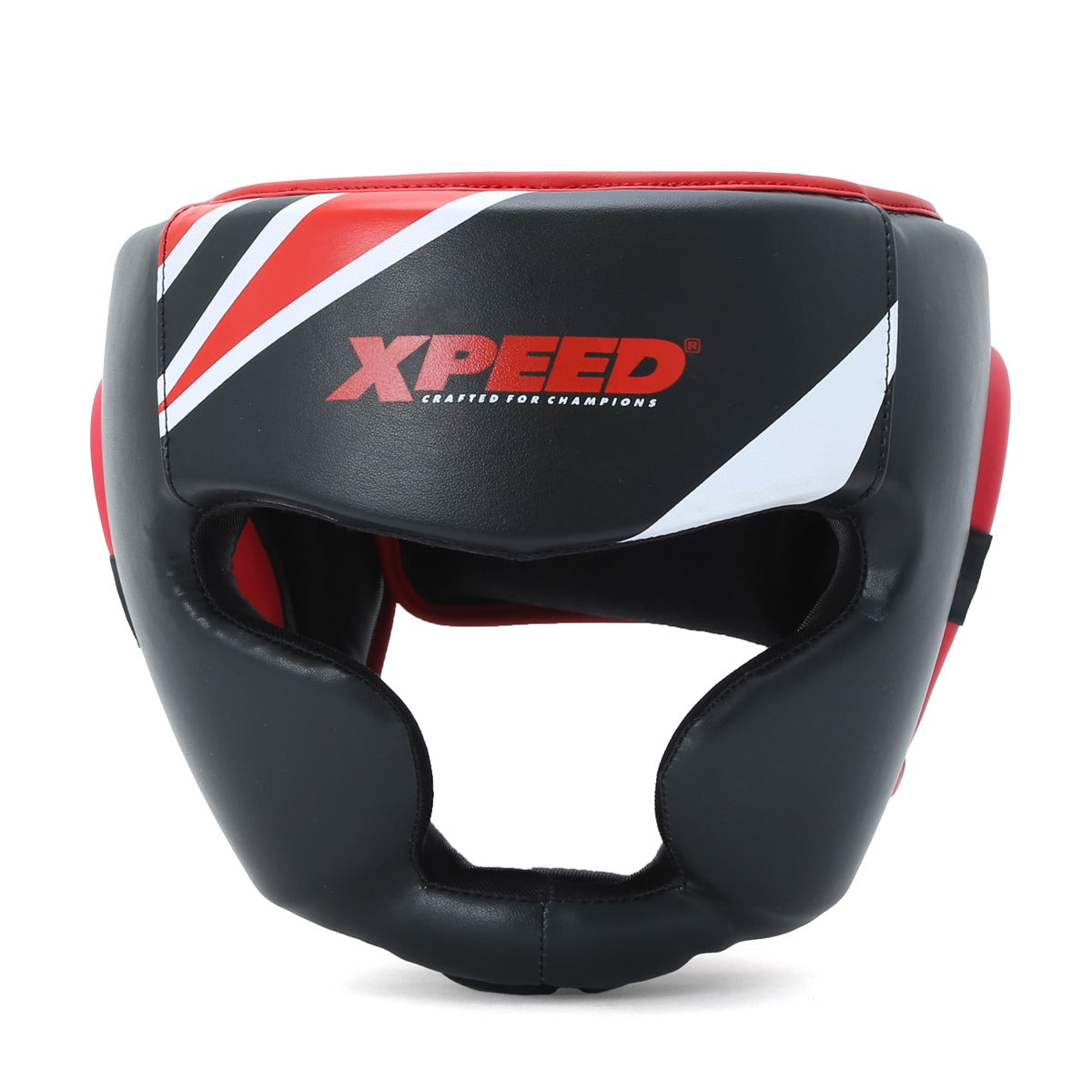 XPEED XP403 sparring headguard with layered foam and PU material, featuring cheek protection for boxing training.