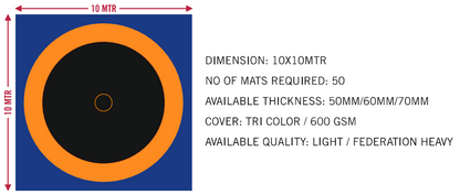 Xpeed XP5001 wrestling mat cover, professional grade competition mat with durable, non-slip surface for wrestling events.