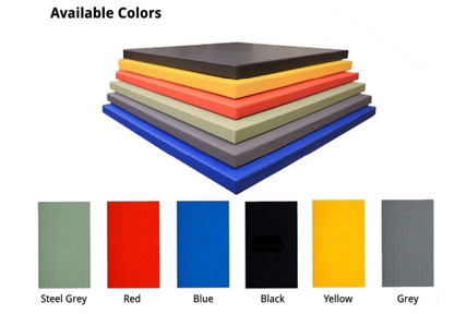 Xpeed XP5002 Judo Sportsmat for professional competition, showing a close-up of the black and white judo mat surface.