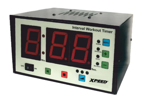 Xpeed XP5009 professional boxing interval workout timer for gym training, with digital display and control buttons.