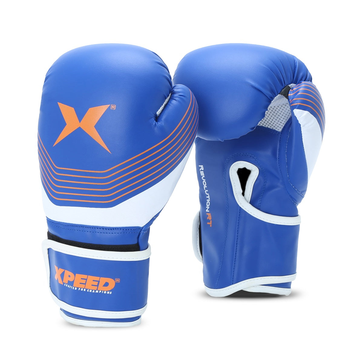 XPEED XP501 Safety Spar Boxing Gloves from Revolution RT Series, featuring padded design and secure wrist strap for training.