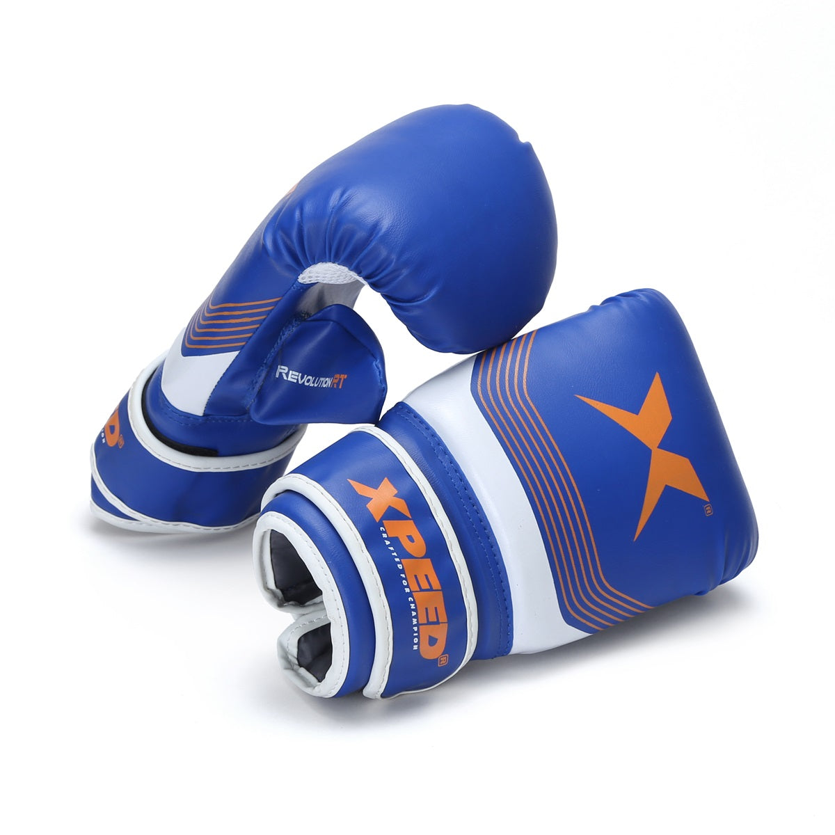 Xpeed XP502 boxing gloves in black with padded wrist support and durable leather exterior.