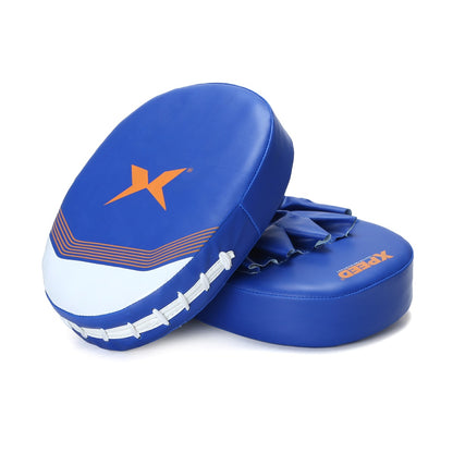 Xpeed XP503 Straight Focus Pad for boxing and martial arts training, black padded target with handle straps.