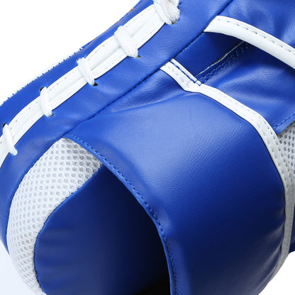 Xpeed XP504 curved focus pads for boxing and martial arts training, featuring padded handles and curved design for impact absorption.