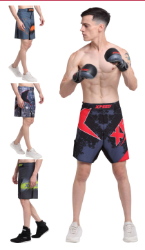 XPEED XP701 MMA shorts with sublimated design, premium combat sports training shorts for mixed martial arts athletes.