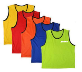 XPEED XP716 striped mesh soccer training bibs for scrimmages, lightweight and breathable sports vest for team practice.