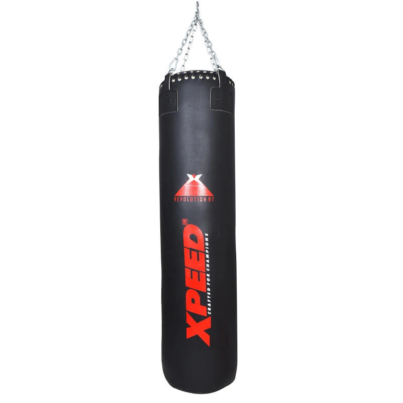 Xpeed XP213 Revolution RT heavy duty punch bag hanging in a gym setting, designed for boxing and martial arts training.