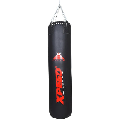 Xpeed XP213 Revolution RT heavy duty punch bag hanging in a gym setting, designed for boxing and martial arts training.