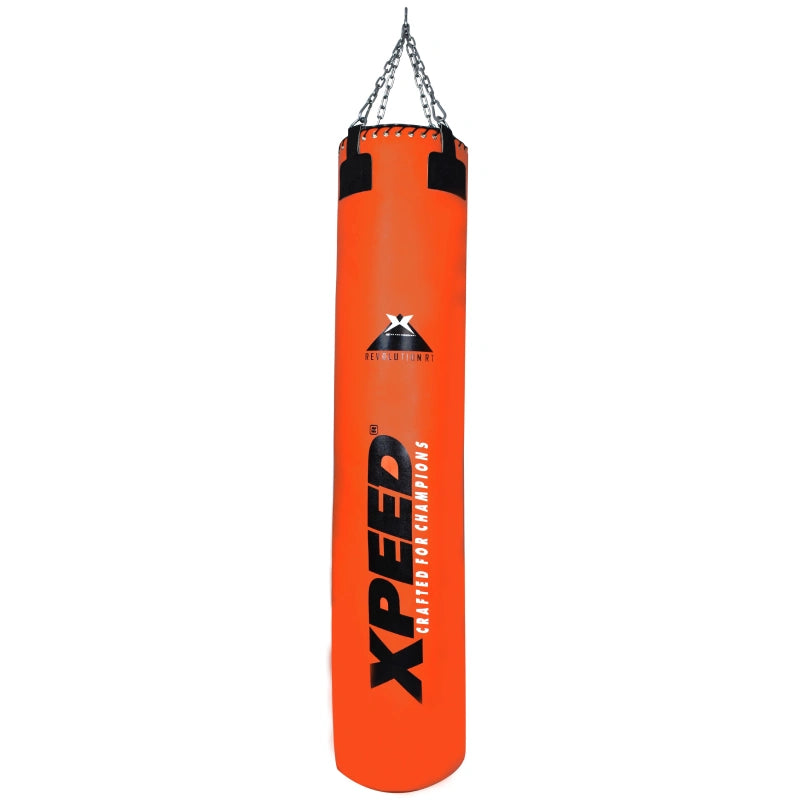 Xpeed XP213 Revolution RT heavy duty punch bag hanging in a gym, designed for boxing and martial arts training.