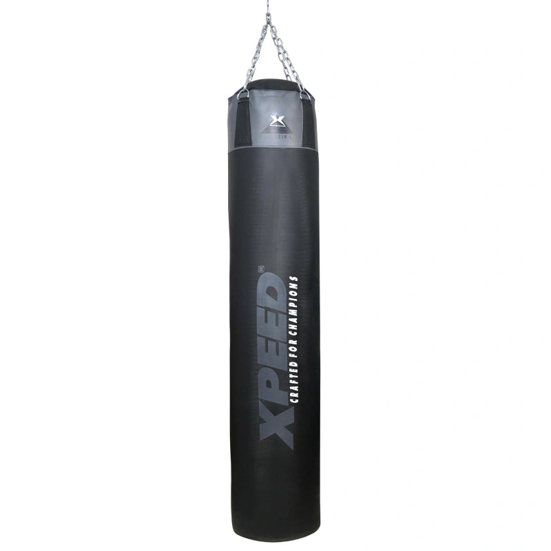 Xpeed XP201 Carbonium PU punch bag for boxing and MMA training, front view showing durable cylindrical heavy bag.