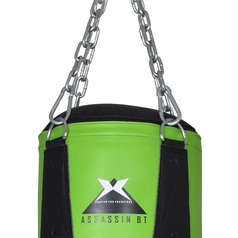 Xpeed XP201 Carbonium PU punch bag for boxing and MMA training, showing the top view of the professional heavy bag.